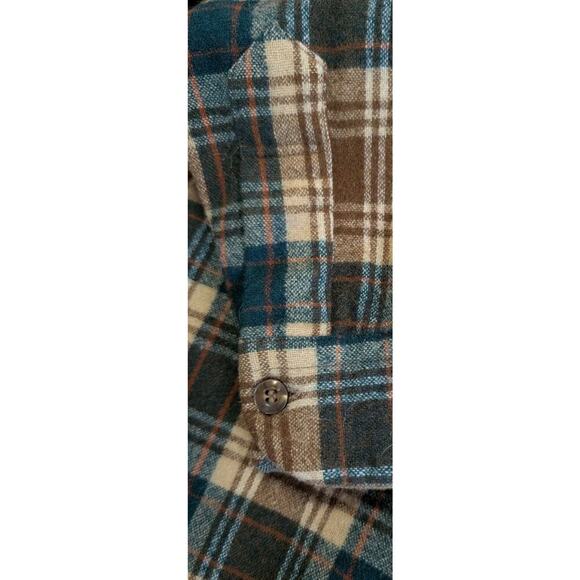 Vintage Pendleton Board Shirt Men's M Blue Label Plaid Loop Collar Made In USA - Picture 7 of 7